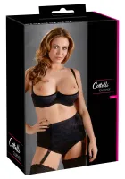 cottelli curves biustonosz czarny 90d na fiszbinach z szerokimi ramiączkami