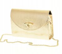 Laura Biaggi - torebka wizytowa na łańcuszku pszczoła złoty błysk P237