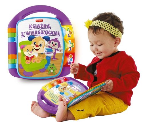 FISHER PRICE KSIĄŻECZKA Z WIERSZYKAMI książeczka interaktywna maluszka +6m na Arena.pl