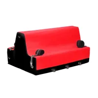 xr brands love bench - ławka anatomiczna z wytrzymałą tapicerką, czerwona