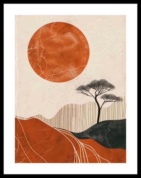 Plakat 30x40cm Afrykański Zachód Słońca zdjęcie 3