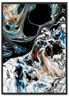 Plakat abstrakcja plakaty abstrakcyjne 50x70 cm w czarnej ramie