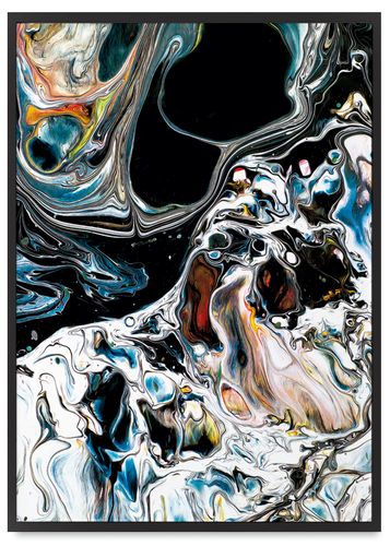 Plakat abstrakcja plakaty abstrakcyjne 21x30 cm w czarnej ramie na Arena.pl