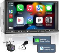 Radio samochodowe CarPlay Android Auto kamera tylna dwudinowe 7-calowe