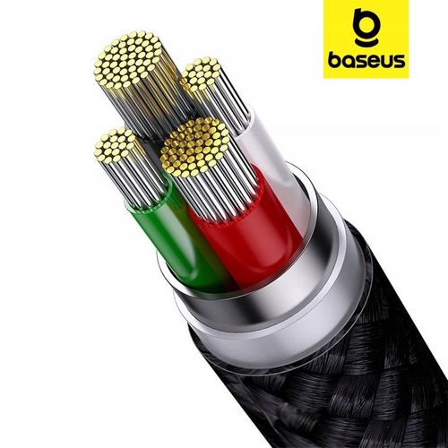 BASEUS UNIWERSALNY WYTRZYMAŁY KABEL USB 3W1 USB-C MICRO LIGHTNING 3.5A 1,2M na Arena.pl