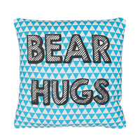 Bawełniana poduszka dla dzieci z nadrukiem 40 x 40 cm niebieska RADZKOT