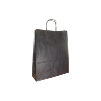 Torba papierowa 25 x 11 x 32 cm, 100 szt. czarna AWIH