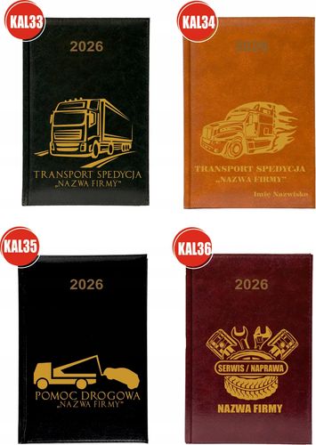 Kalendarz A5 2026 tygodniowy KSIĄŻKOWY PLANER z imieniem napisem prezent na Arena.pl