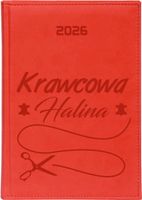 KALENDARZ A5 2026 dzienny TERMINARZ z grawerem PREZENT PLANER DLA KRAWCOWEJ