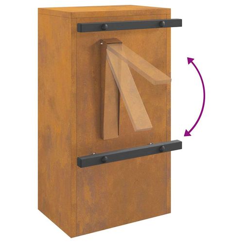 skrzynka na listy Rdzawy 30 x 23 x 55 cm stal kortenowska na Arena.pl