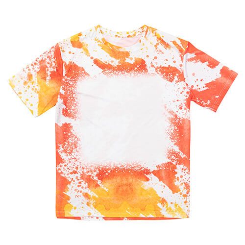 Koszulka Cotton-Like Bleached Leopard Dreams Orange do sublimacji L zdjęcie 1