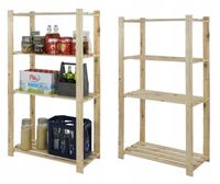 Emaga Regał na książki zabawki drewniany 150X80X38 4p