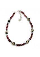 Bransoletka GRANAT JASPIS 925