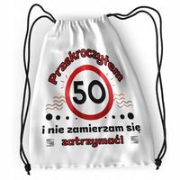 Plecak Urodziny 50 50Te Sportowy Szkolny Worek Z Nadrukiem Ze Zdjęciem