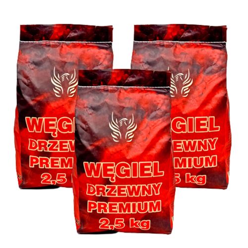 3x Węgiel drzewny do grilla 2,5kg na Arena.pl