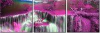 90 80CM OBRAZ T3 ELEM FIOLETOWA KASKADA DRUK ŚCIENNY