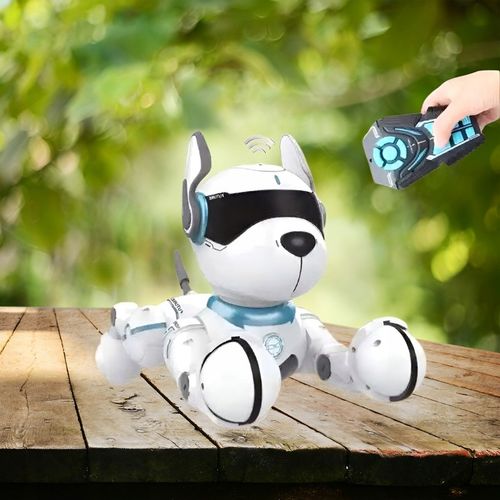 Robot Piesek Interaktywny Zabawka Edukacyjna R/C dla dzieci 12 komend 3l + na Arena.pl