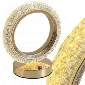 Lampka nocna stołowa pierścień kryształ led rgb delikatne światło