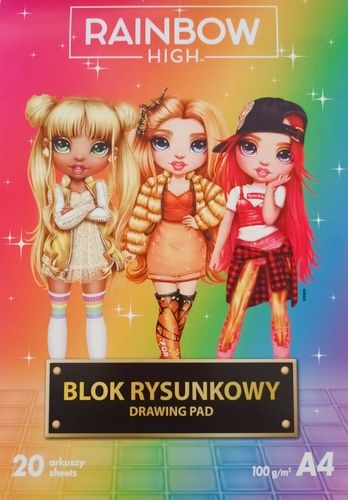 blok rysunkowy a4/20k rainbow high 100g a'10 2987 na Arena.pl