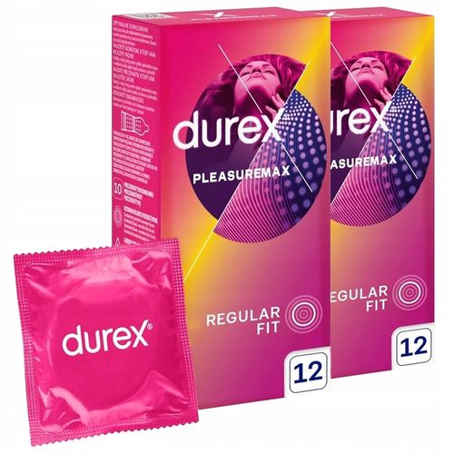 Zestaw prezerwatywy Durex PLEASUREMAX z wypustkami prążkowane 24 szt. na Arena.pl