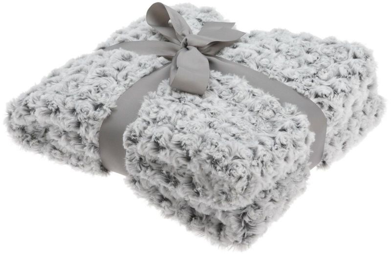 Koc Rose Grey 180x130 cm zdjęcie 1