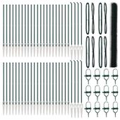 Ogrodzenie z słupkami Zielony 1.6 x 100 m Stal pokryta PCV