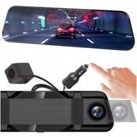 KAMERA SAMOCHODOWA FULL HD WIDEO REJESTRATOR LUSTERKO 10" COFANIA PRZÓD TYŁ