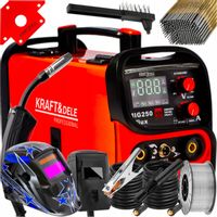 SPAWARKA INWERTEROWA FLUX MMA MIGOMAT 250A PÓŁAUTOMAT PRZYŁBICA ELEKTRODY