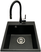 Zlewozmywak jednokomorowy COBALT grafit + bateria LAVO