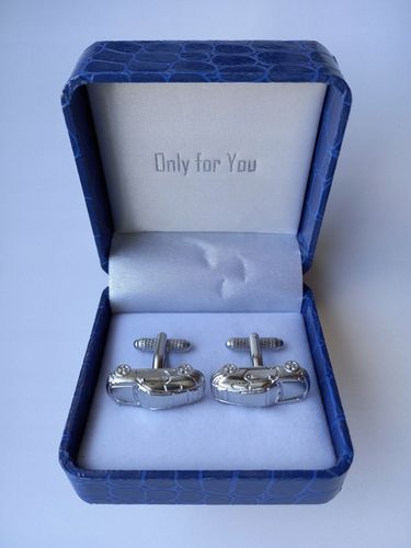 Srebrne spinki do mankietów Model Miniaturka Samochód Porsche 911 + Etui na Arena.pl