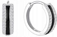 Srebrne kolczyki kółka kolczyki koła czarne angielskie srebro próba 925