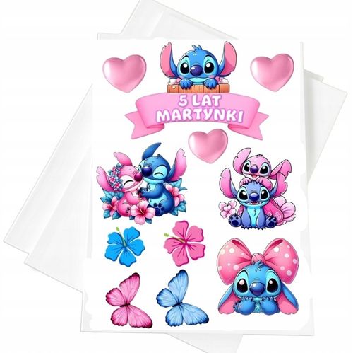 OPŁATEK NA TORT Z CUKRU WYDRUK LILO i STICH STITCH CUKROWA DEKORACJA na Arena.pl