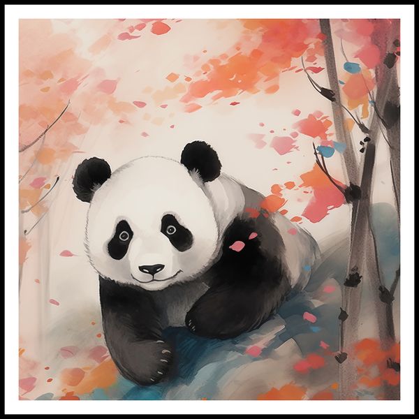 Plakat 80x80cm Panda wśród Klonów zdjęcie 3