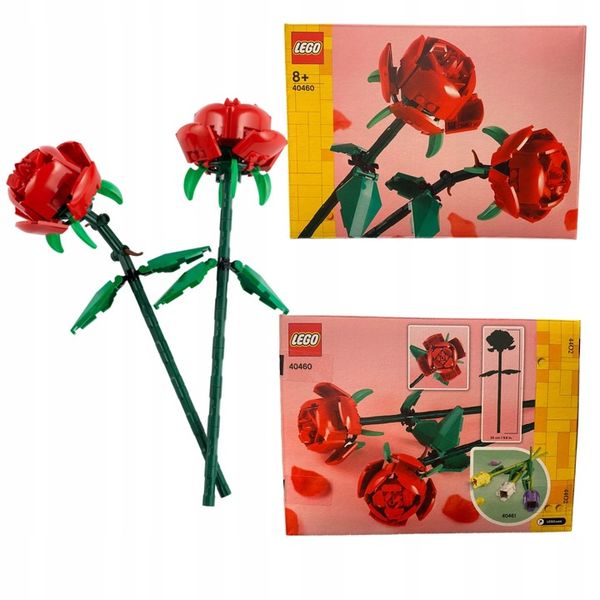 LEGO Iconic 2 czerwone róże 40460 kwiaty zdjęcie 5
