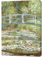 Obraz 70x100cm Bridge over a Pond of Water Lilies, Monet Vintage