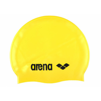 ARENA CZEPEK SILIKONOWY CLASSIC SILICONE YELLOW BLACK BASEN TRENING