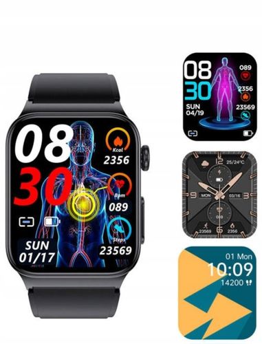 SMARTWATCH Z FUNKCJĄ POMIARU CUKRU GLUKOZA TK12 CIŚNIENIE MENU Polski WATCH na Arena.pl