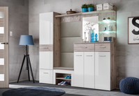 Garderoba Zestaw Mebli Do Przedpokoju 9 Wallington + Biały Połysk GAWIN AM