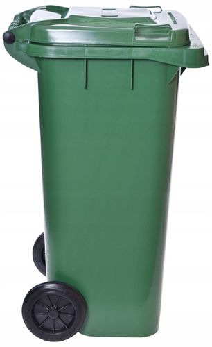 KOSZ ŚMIETNIK POJEMNIK NA ŚMIECI ODPADY DO SEGREGACJI ZIELONY KUBEŁ 120L na Arena.pl