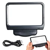 Lupa podświetlana led do czytania poręczna 2,5x powiększająca 3 tryby