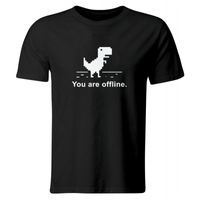 KOSZULKA YOU ARE OFFLINE. PREZENT DLA GEEK'A, CZARNA, ROZ. S