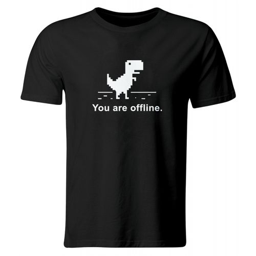 KOSZULKA YOU ARE OFFLINE. PREZENT DLA GEEK'A, CZARNA, ROZ. S na Arena.pl