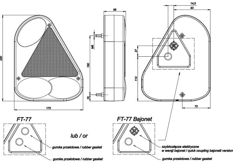 Lampa zespolona tylna św. przeciwmg LEWA (077LPM) zdjęcie 2