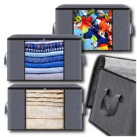 Organizer zestaw 3szt torba do szafy na pościel ubrania duży 90L