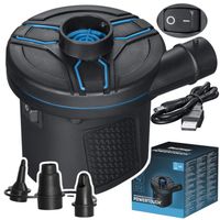 ELEKTRYCZNA Pompka do Materaca BEZPRZEWODOWA Basenu KOŃCÓWKI Akumulator USB