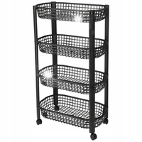Regał na kółkach 4-poziomowy 46.5x26x79cm EXCELLENT HOUSEWARE 568121