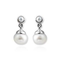 Srebrne kolczyki KDM6142P - Naturalne Perły hodowane słodkowodne