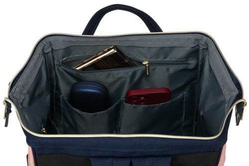 plecak materiałowy ptn alfa-6027 navy+pink na Arena.pl