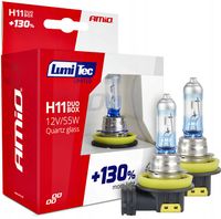 ŻARÓWKI H11 AMIO LumiTec LIMITED +130% 12V 55W DUO