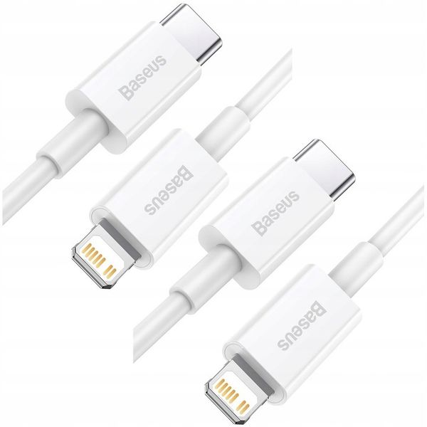2x Baseus Kabel USB-C Lightning 1,5m 20W do iPhone 11 12 13 14 PRO MAX zdjęcie 1